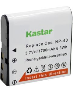 Kastar Battery (1-Pack) for Cas NP-40 NP-40DBA NP-40DCA BC-31L & Cas Exilim EX-Z400 EX-FC100 EX-FC150 EX-FC160S Pro EX-P505 EX-P600 EX-P700 Zoom EX-Z100 EX-Z1000 EX-Z1050 EX-Z700 EX-Z750 EX-Z850