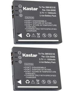 Kastar Battery (2-Pack) for Panasonic Lumix CGA-S008 DMW-BCE10 VW-VBJ10E BP-DC6 & Panasonic Lumix DMC-FX520 SDR-S25 SDR-S26 DMC-FS20 DMC-FX37 DMC-FX55 DMC-FX500 DMC-FS5 DMC-FX30 DMC-FX33 DMC-FX35