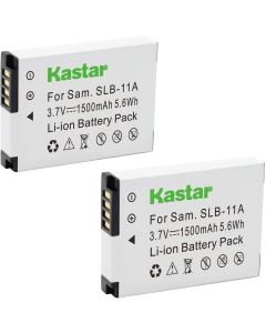 Kastar Battery (2-Pack) for Samsung SLB-11A and Samsung WB600 WB650 WB700 WB1000 WB2000 CL65 CL80 EX1 HZ25W HZ30W HZ35W HZ50W ST1000 ST5000 ST5500 TL240 TL320 TL350 TL500 Cameras