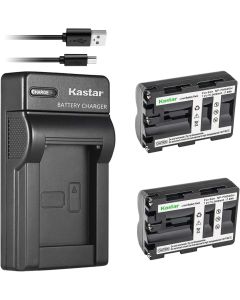 Kastar Battery X2 & Slim USB Charger for Sony NP-FM500H Sony Alpha SLT A58 A57 A65 A77 A99 A77V A77II DSLR-A100 A200 A300 A350 A450 A500 A550 A700 A850 A900 Alpha a99 II DSLR a100 a560 a580 a58 a77II