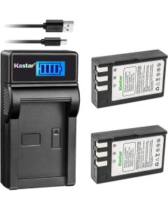 Kastar Battery (X2) & LCD Slim USB Charger for EN-EL9, ENEL9, EN-EL9a, ENEL9A, MH-23 and D3000, D5000, D40, D60, D40X SLR Cameras