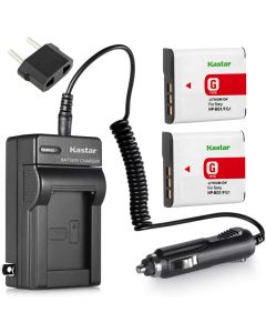 Kastar Battery (2-Pack) and Charger Kit for Sony NP-BG1, NP-FG1, BC-CSG and Sony Cyber-Shot DSC-H50, Cyber-Shot DSC-H10, Cyber-Shot DSC-W120, Cyber-Shot DSC-W170, Cyber-Shot DSC-W300 Digital Cameras