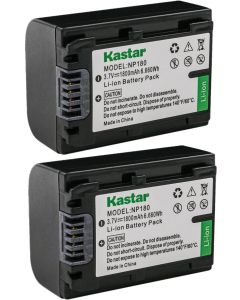 Kastar 2-Pack 3.7V 1800mAh Battery Pack Replacement for Ordro NP-180 NP180 Battery, ORDRO HDR-AE8 UHD 1080P 60FPS DV Camera IR Night Vision Camera