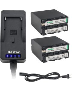Kastar LED Super Fast Charger + 2 Battery Replacement for Sony NP-F990 NP-F975 NP-F970 NP-F960 NP-F950 NP-F930 NP-F770 NP-F750 NP-F730 NP-F570 NP-F550 NP-F530 NP-F330 Battery and LED Video Light
