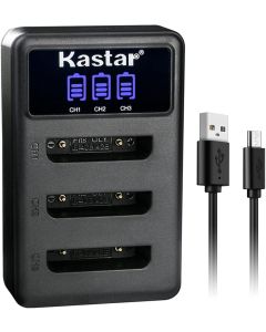 Kastar LCD Triple USB Battery Charger Compatible with Fujifilm FinePix XP140, FinePix Z10fd Z20fd, FinePix Z30 Z31 Z33WP Z35 Z37, FinePix Z70 Z71, FinePix Z80 Z81, FinePix Z90 Z91