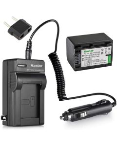 Kastar NP-FH70 Battery + Charger Replacement for Sony NP-FH100, FH60, FH70, NP-FH90, TRV and Sony DCR-DVD405 407E 408 410E 450 602E 650E DCR-HC96 DCR-SR85 HDR-HC9 HDR-UX20 HDR-SR12 DCR-SR65E XR500E