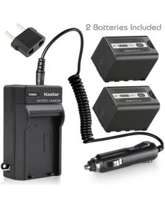 Kastar Battery 2x + Charger for Panasonic AG-VBR59 AG-VBR89G AG-VBR118G AG-BRD50 AG-B23 & AG-DVX200 AG-AC8 AG-AC90A AG-DVC30 AG-HPX250 HPX255 HVX201 AJ-PX230 AJ-PX270 AJ-PX298 AJ-PG50 HC-MDH2 HC-X1000