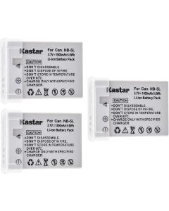Kastar NB-5L Battery (3-Pack) for Canon PowerShot S100, S110, SD700, SD790, SD800, SD850, SD870 is, SD880 is, SD890 is, SD900 is, SD950 is, SD970 is, SD990 is, SX200 is, SX210 is, SX220 is, SX230 HS