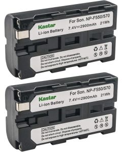 Kastar 2X Battery Replacement for Sony NP-F550 NP-F570 NP-F530 NP-F330 CCD-TRV66 DCM-M1 DCR-SC100 DCR-TR7 DSC-CD250 DSC-D700 D-V500 EVO-250 GV-A100 HDR-AX2000 HDR-FX1000 HVR-M10P HVR-V1J HXR-NX5