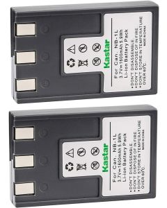Kastar 2 Pack Battery Compatible with Canon NB-1LH NB-1L and Canon PowerShot S410 S500 S200 S230 S300 S330 S400 Digital IXUS V V2 V3 VII Digital IXUS 200a 300 300a 320 330 400 430 50 Camera