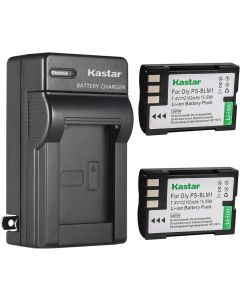 Kastar Battery (X2) & Travel Charger Kit for Olympus BLM-1, BLM-01, PS-BLM1 and Olympus C-5060, C-7070, C-8080, E-1, E-3, E-30, E-520, EVOLT E-300, E-330, E-500, E-510 Camera
