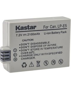 Kastar High Capacity Battery for Canon EOS 1000D (EOS Digital Rebel XS), Canon EOS 450D (EOS Digital Rebel XSi, EOS Kiss X2), and Canon EOS 500D (EOS Rebel T1i, EOS Kiss Digital X3) Digital SLR