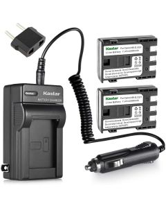 Kastar NB-2L Battery (2-Pack) and Charger Kit for Canon NB-2L NB-2LH NB-2L12 NB-2L14 NB-2L24 BP-2L5 BP-2LH and Canon EOS Digital Rebel XT Xti Cameras