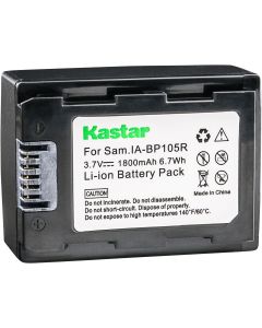 Kastar IA-BP105R Battery for Samsung HMX-F80, HMX-F90, HMX-F800, HMX-F900, SMX-F50, SMX-F53, SMX-F54, SMX-F500, SMX-F501, SMX-F530, SMX-F70, SMX-F700, HMX-H300, HMX-H303, HMX-H304, HMX-H305, HMX-H320