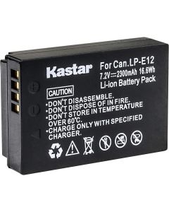 Kastar Battery (1-Pack) for Canon LP-E12 LPE12 Battery, LC-E12 LC-E12E Charger, Canon EOS 100D, EOS M, EOS M2, EOS M10, EOS M50, EOS M100, EOS M200, EOS Rebel SL1, PowerShot SX70 HS Cameras